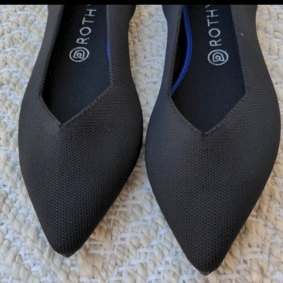 ROTHYS THE POINT BLACK SOLIDWOMEN'S FLAT SHOES - Picture 3 of 6